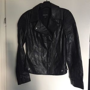 Trouvé size S leather Moto jacket